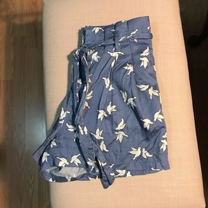 LAST CALL-High Waisted Dove Print Shorts